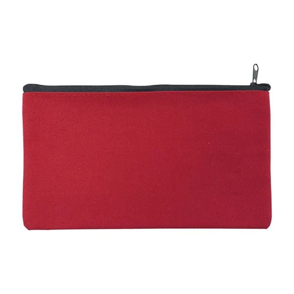 Canvas Pen Pencil Case Bag w/ Zipper - Canvas Pen Pencil Case Bag w/ Zipper - Image 1 of 3