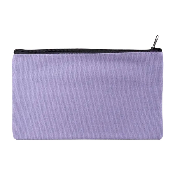 Canvas Pen Pencil Case Bag w/ Zipper - Canvas Pen Pencil Case Bag w/ Zipper - Image 2 of 3