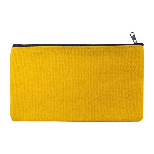 Canvas Pen Pencil Case Bag w/ Zipper - Canvas Pen Pencil Case Bag w/ Zipper - Image 3 of 3