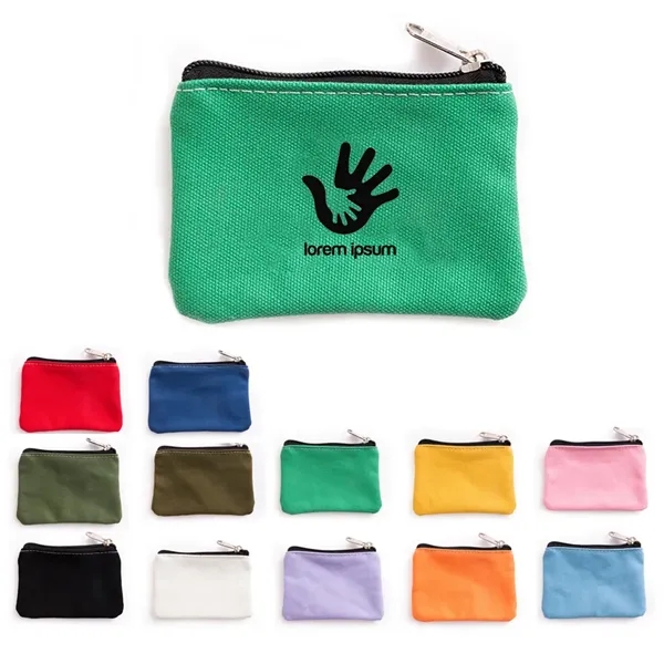 Canvas Zipper Bags Makeup Organizer Storage Pouch Coin Purse - Canvas Zipper Bags Makeup Organizer Storage Pouch Coin Purse - Image 0 of 3