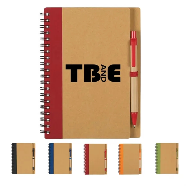 Eco Inspired Spiral Notebook & Pen - Eco Inspired Spiral Notebook & Pen - Image 0 of 10