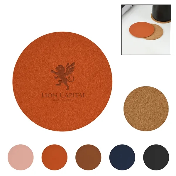 Cork Backing Leather Coaster - Cork Backing Leather Coaster - Image 0 of 6