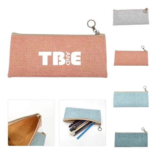 Cotton and Linen Pencil Pouch - Cotton and Linen Pencil Pouch - Image 0 of 3