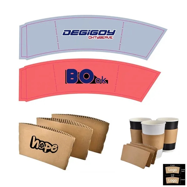 Custom Full Color Kraft Coffee Cup Sleeve - Custom Full Color Kraft Coffee Cup Sleeve - Image 0 of 3