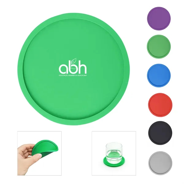 Custom Round Silicone Coaster - Custom Round Silicone Coaster - Image 0 of 8