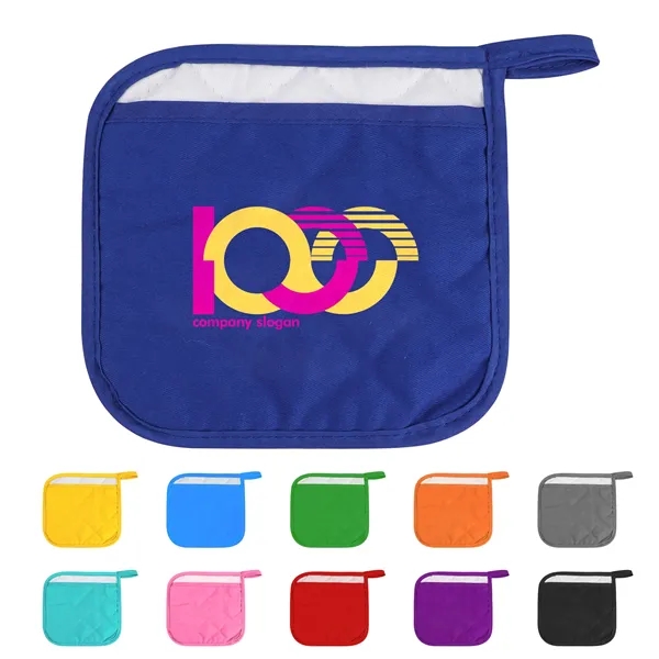 Cotton Pot Holder W/ Pocket - Cotton Pot Holder W/ Pocket - Image 0 of 5