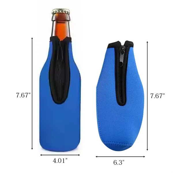 Custom Full Color Zipper Beer Can Cooler