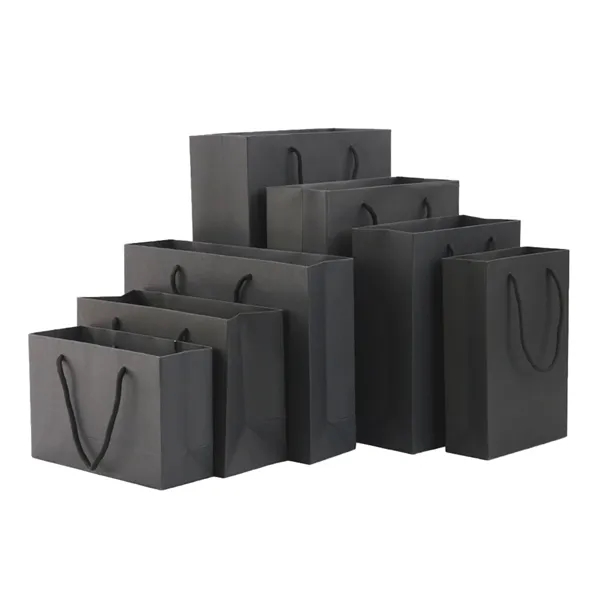 Premium Black Matte Paper Shopping bag - Premium Black Matte Paper Shopping bag - Image 8 of 12
