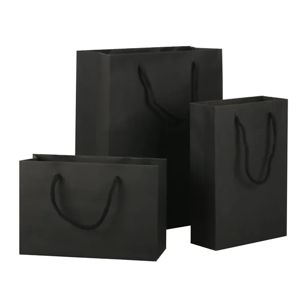 Premium Black Matte Paper Shopping bag - Premium Black Matte Paper Shopping bag - Image 10 of 12