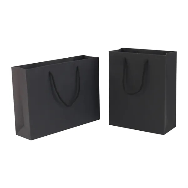 Premium Black Matte Paper Shopping bag - Premium Black Matte Paper Shopping bag - Image 11 of 12
