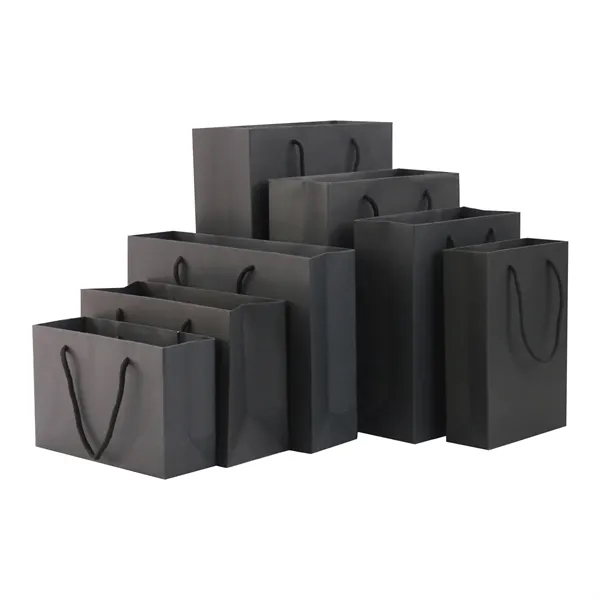 Premium Black Matte Paper Shopping bag - Premium Black Matte Paper Shopping bag - Image 12 of 12