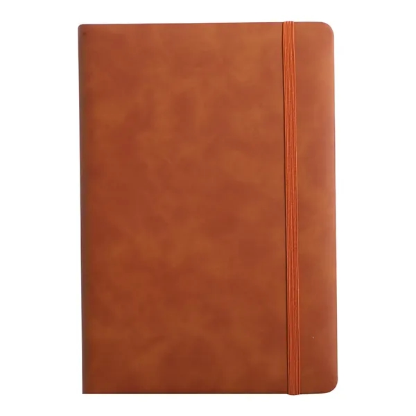 Elastic Band A5 Leather Notebook With Pen Holder - Elastic Band A5 Leather Notebook With Pen Holder - Image 1 of 3