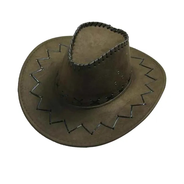 Faux Felt Cowboy Hat With Cords - Faux Felt Cowboy Hat With Cords - Image 3 of 3