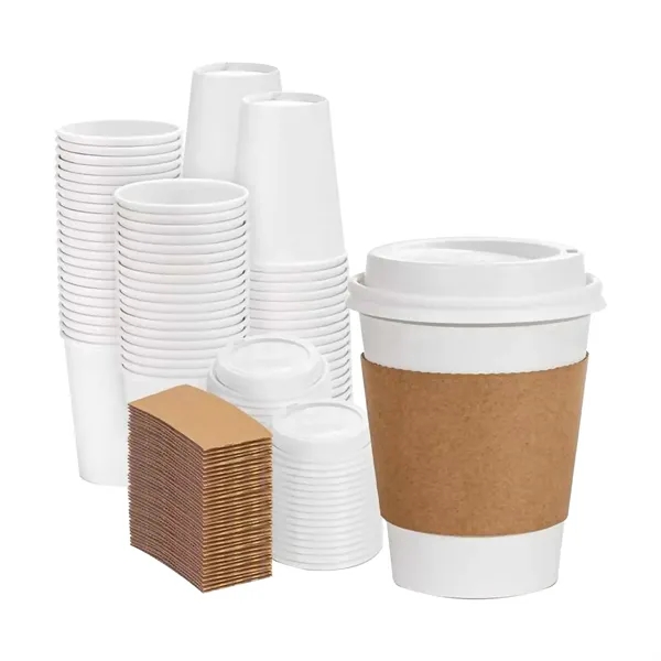 Full Color Customized Paper Coffee Cup Sleeves - Full Color Customized Paper Coffee Cup Sleeves - Image 1 of 3