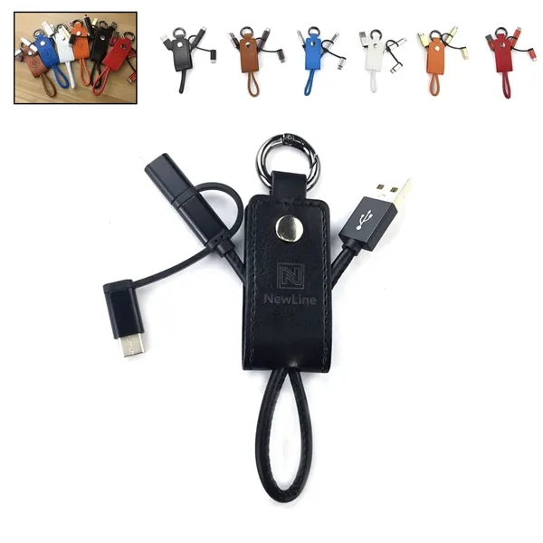 Keychain 3 In 1 Charger Cable - Keychain 3 In 1 Charger Cable - Image 0 of 3