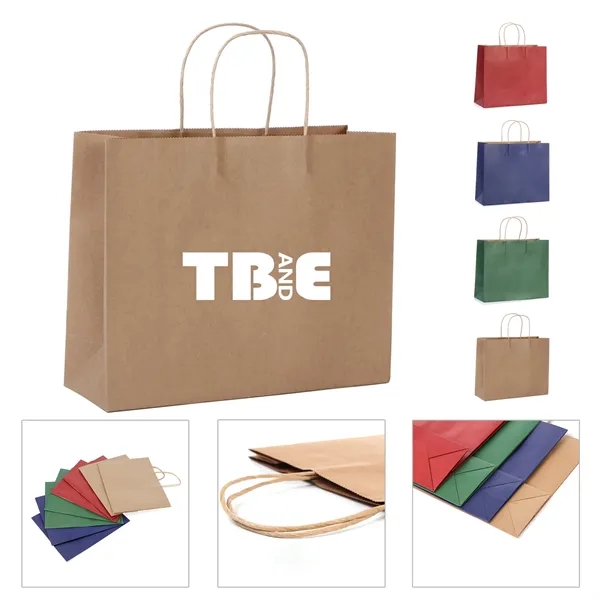 Kraft Paper Shopping Bag - Kraft Paper Shopping Bag - Image 0 of 3