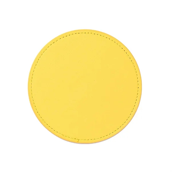 Leather 4 Round Coaster Set - Leather 4 Round Coaster Set - Image 6 of 14