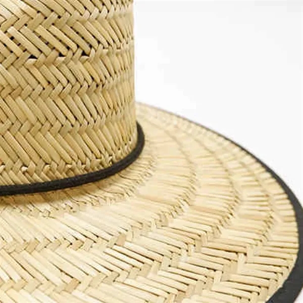 Lifeguard Straw Hat with Color Underbrim & Patch - Lifeguard Straw Hat with Color Underbrim & Patch - Image 2 of 12