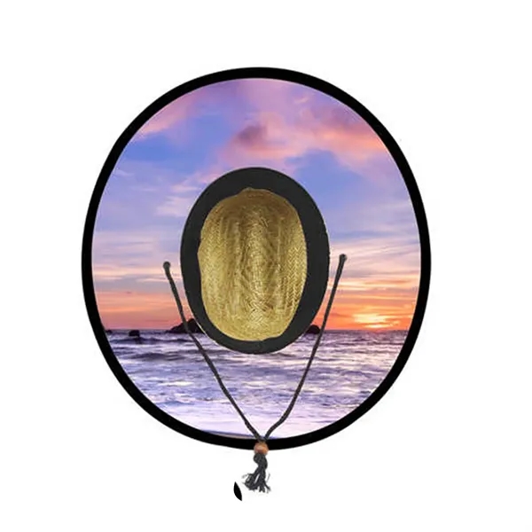 Lifeguard Straw Hat with Color Underbrim & Patch - Lifeguard Straw Hat with Color Underbrim & Patch - Image 7 of 12