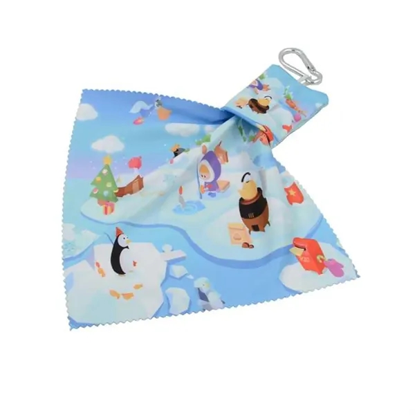 Microfiber Cleaning Cloth Keychain - Microfiber Cleaning Cloth Keychain - Image 7 of 7