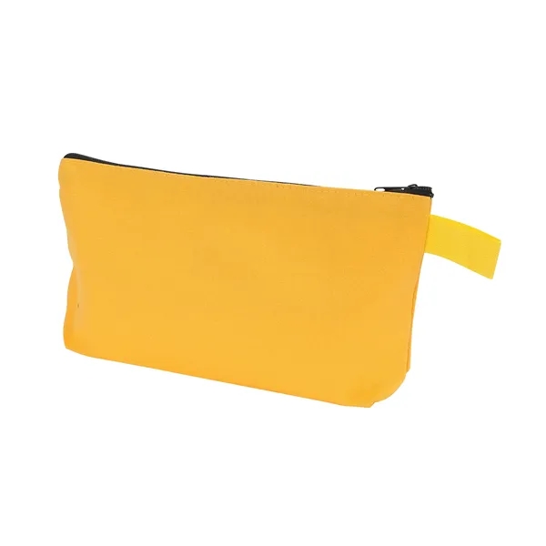 Canvas Cosmetic Bag Zipper Pencil Pouch - Canvas Cosmetic Bag Zipper Pencil Pouch - Image 5 of 10