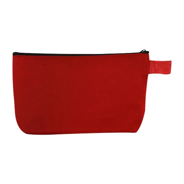 Canvas Cosmetic Bag Zipper Pencil Pouch - Canvas Cosmetic Bag Zipper Pencil Pouch - Image 8 of 10
