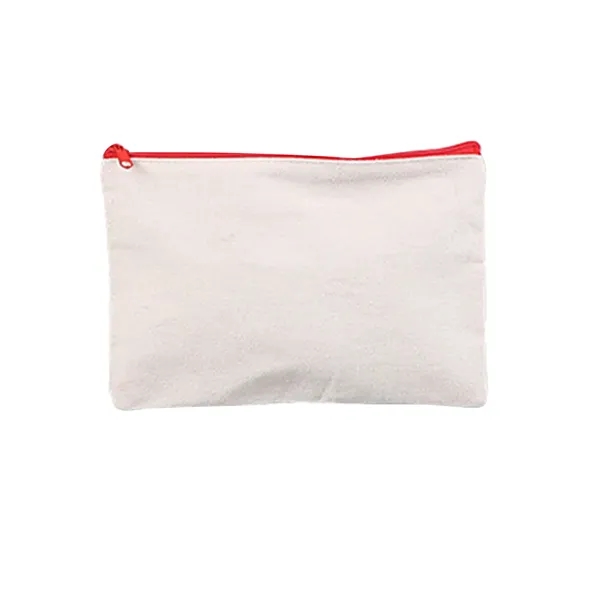 Multipurpose Zippered Canvas Pencil Pouch - Multipurpose Zippered Canvas Pencil Pouch - Image 3 of 3