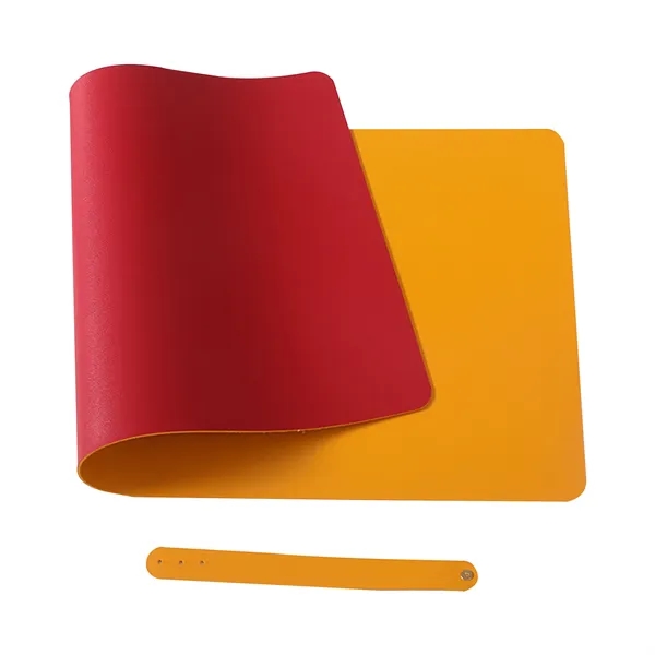 Office Large Leather Computer Desk Pad With Strap - Office Large Leather Computer Desk Pad With Strap - Image 3 of 3