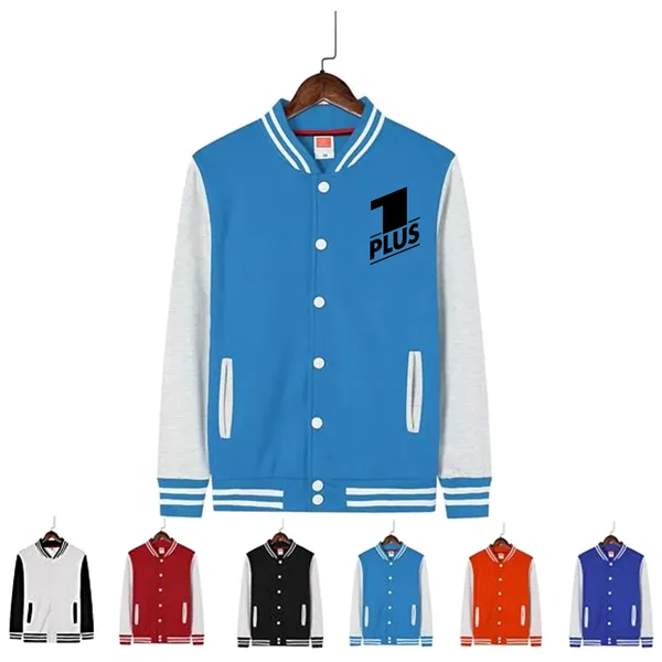 Personalized Printed Varsity Baseball Jacket - Personalized Printed Varsity Baseball Jacket - Image 0 of 3