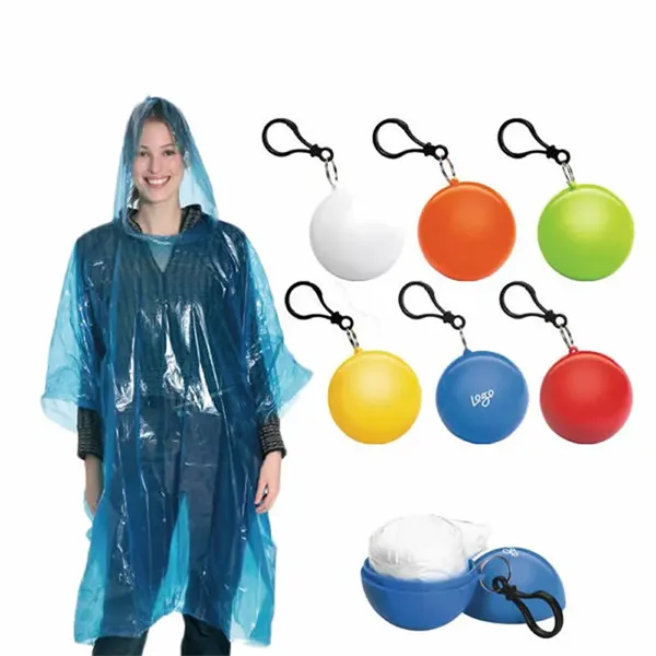 Ball Shape Disposable Raincoat Pouches - Ball Shape Disposable Raincoat Pouches - Image 0 of 3