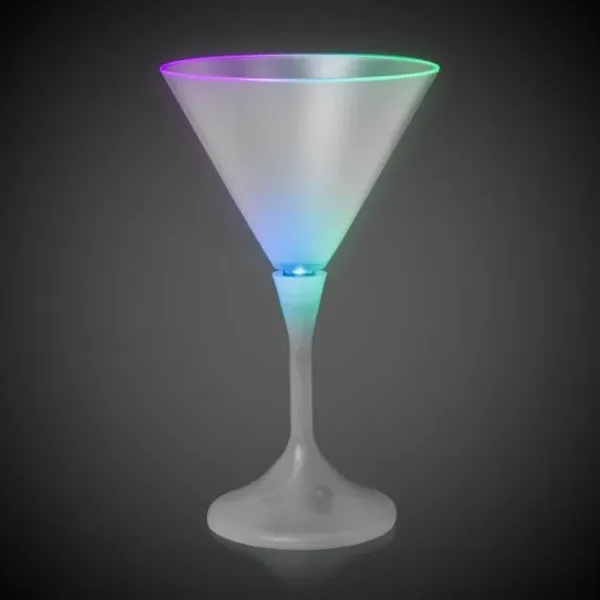 7 1/4 oz. LED Lighted Frosted Martini Glass - 7 1/4 oz. LED Lighted Frosted Martini Glass - Image 3 of 4