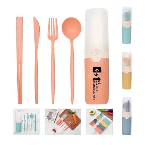 Portable Wheat Straw Cutlery Set - Portable Wheat Straw Cutlery Set - Image 0 of 11