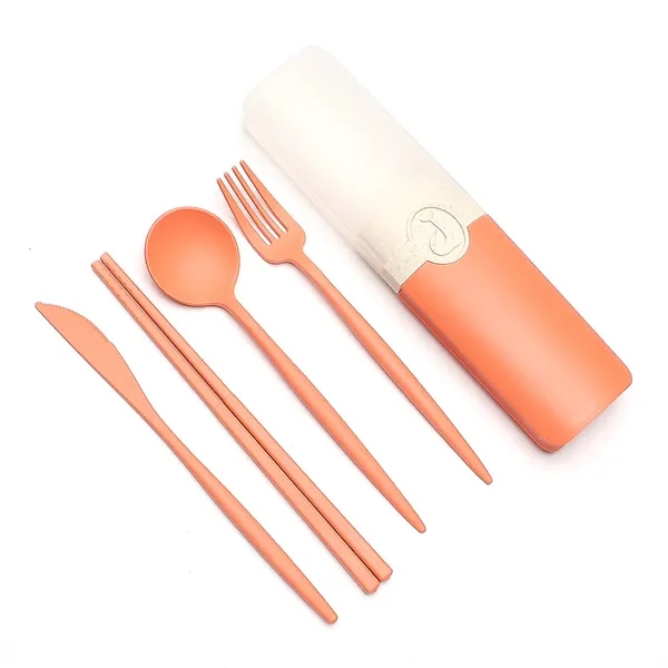 Portable Wheat Straw Cutlery Set - Portable Wheat Straw Cutlery Set - Image 2 of 11