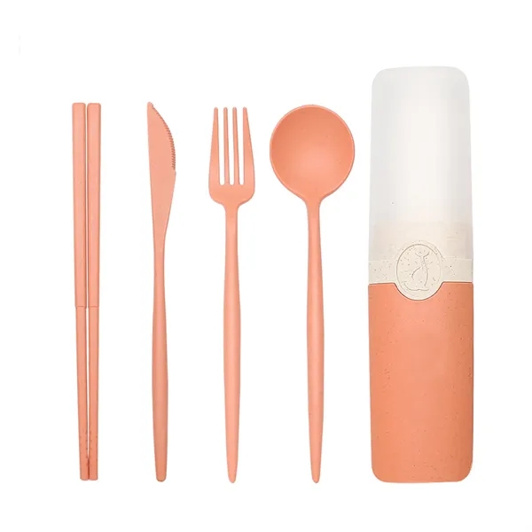 Portable Wheat Straw Cutlery Set - Portable Wheat Straw Cutlery Set - Image 5 of 11