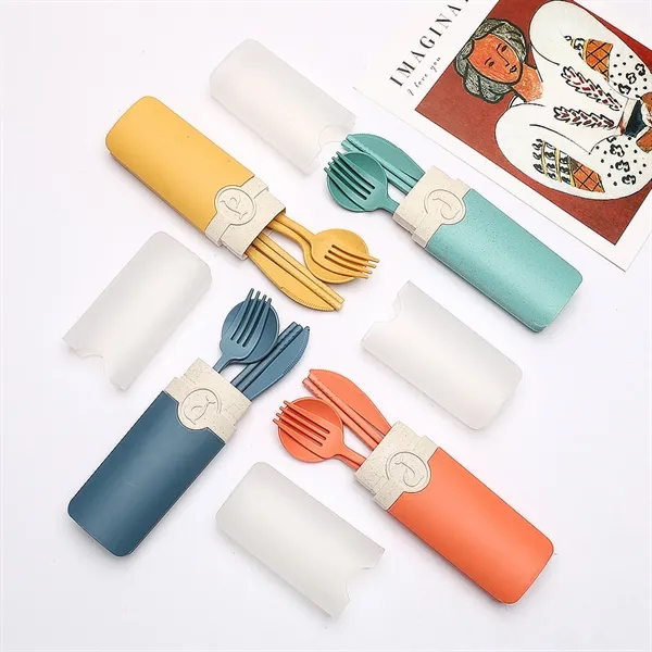 Portable Wheat Straw Cutlery Set - Portable Wheat Straw Cutlery Set - Image 7 of 11