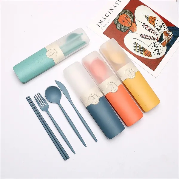 Portable Wheat Straw Cutlery Set - Portable Wheat Straw Cutlery Set - Image 8 of 11