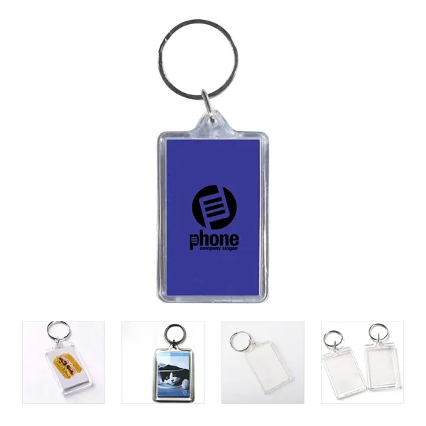 Rectangle Acrylic Photo Insert Keytag