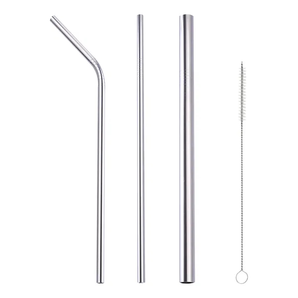 4pc Stainless Steel Bubble Straw Set w/ Bag - 4pc Stainless Steel Bubble Straw Set w/ Bag - Image 1 of 3