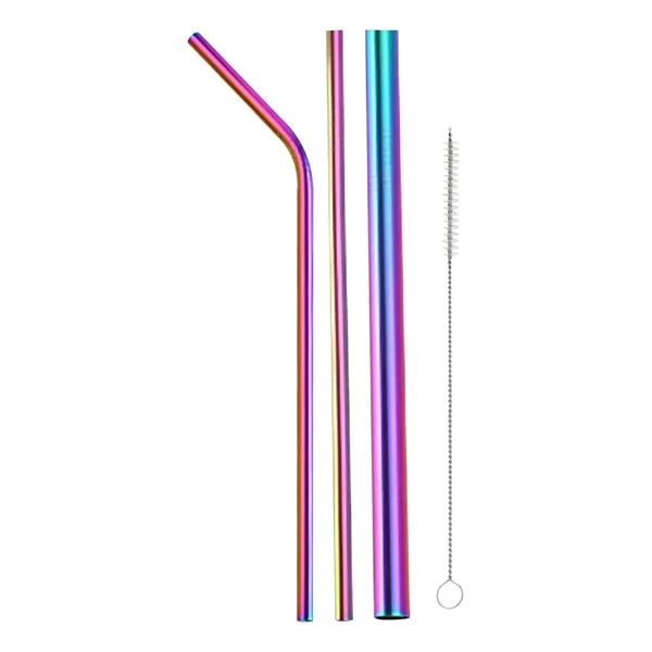 4pc Stainless Steel Bubble Straw Set w/ Bag - 4pc Stainless Steel Bubble Straw Set w/ Bag - Image 2 of 3