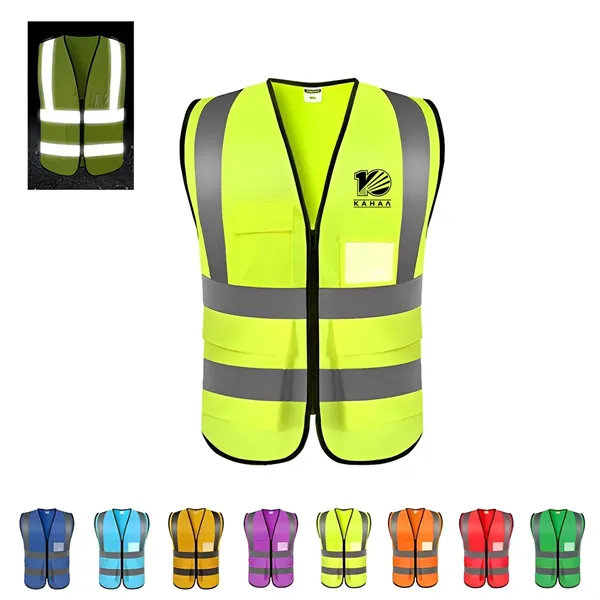 Safety Vest with Reflective Strips - Safety Vest with Reflective Strips - Image 0 of 2