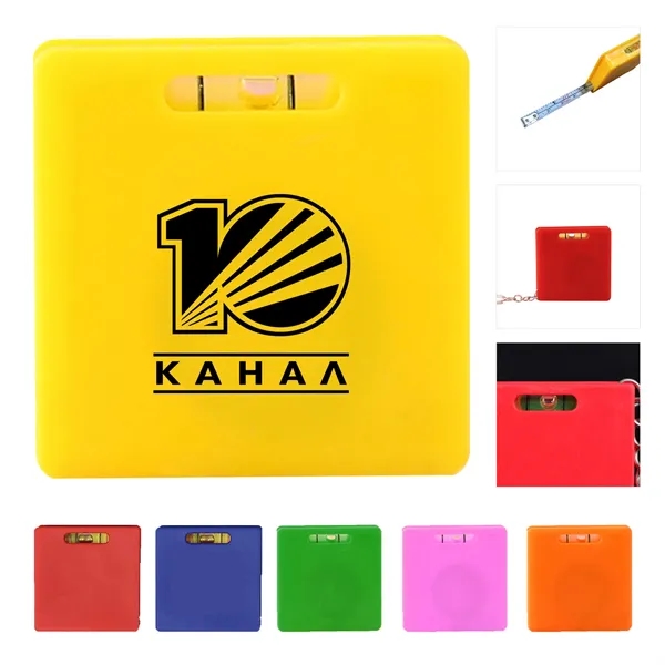 Square Level Tape Measure Keychain - Square Level Tape Measure Keychain - Image 0 of 6