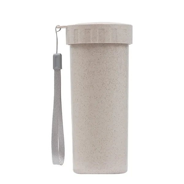 14OZ Portable Reusable Wheat Straw Cup Bottle - 14OZ Portable Reusable Wheat Straw Cup Bottle - Image 2 of 4