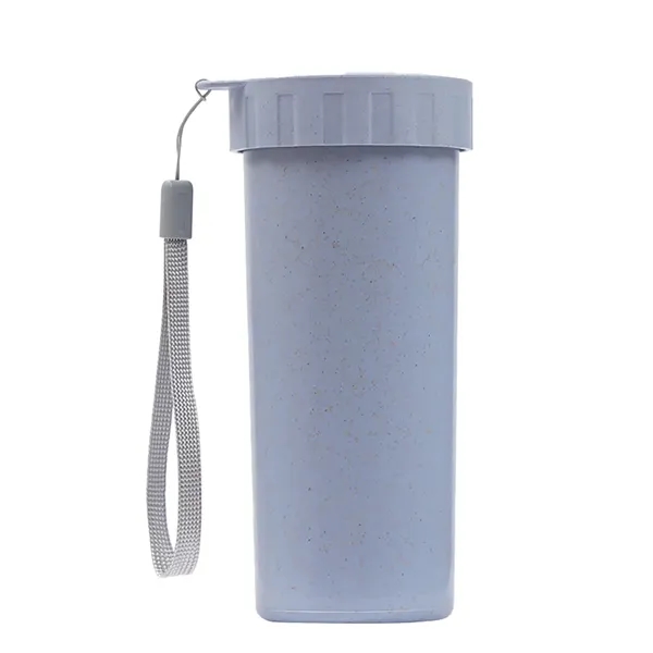 14OZ Portable Reusable Wheat Straw Cup Bottle - 14OZ Portable Reusable Wheat Straw Cup Bottle - Image 3 of 4