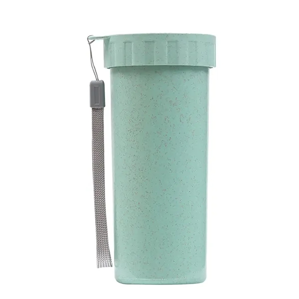 14OZ Portable Reusable Wheat Straw Cup Bottle - 14OZ Portable Reusable Wheat Straw Cup Bottle - Image 4 of 4
