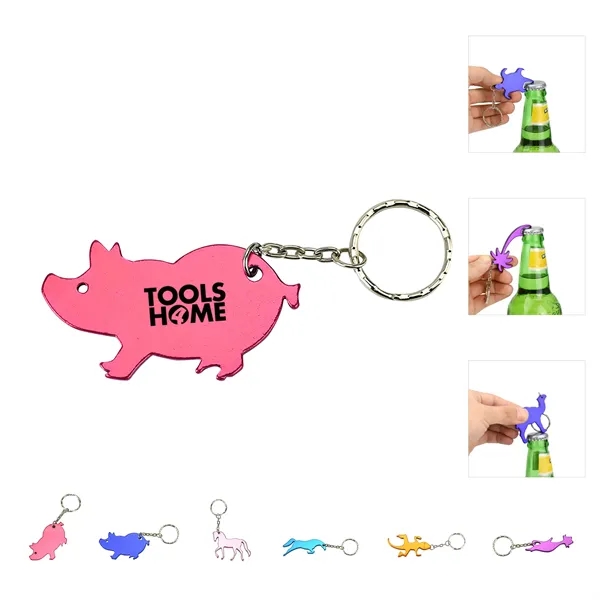 Animal Shape Bottle Opener Keyring - Animal Shape Bottle Opener Keyring - Image 0 of 3