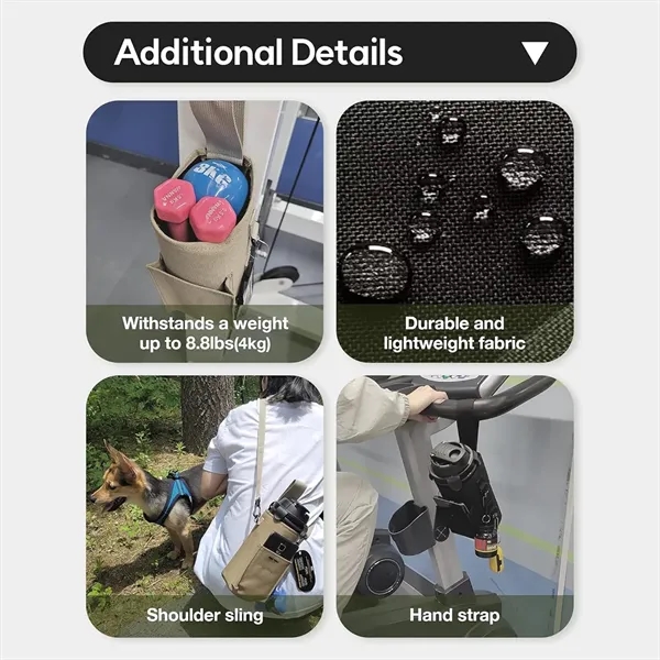 Magnetic Water Bottle Sleeve Bag Phone Holder With Shoulder - Magnetic Water Bottle Sleeve Bag Phone Holder With Shoulder - Image 3 of 5