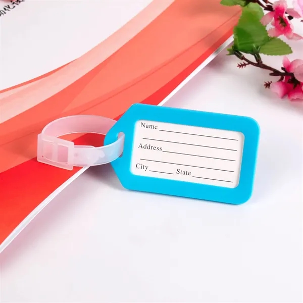 Vibrant Plastic Luggage Tag - Vibrant Plastic Luggage Tag - Image 3 of 3
