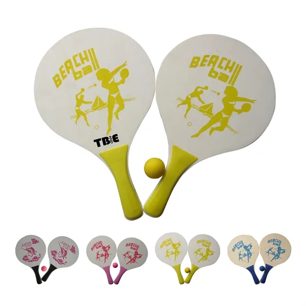 Wooden Paddle Beach Summer Ball Game