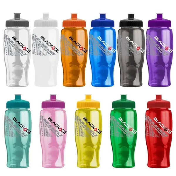 Rotation 27oz Transparent Contour Bottle w/Push-Pull Lid - Rotation 27oz Transparent Contour Bottle w/Push-Pull Lid - Image 0 of 9