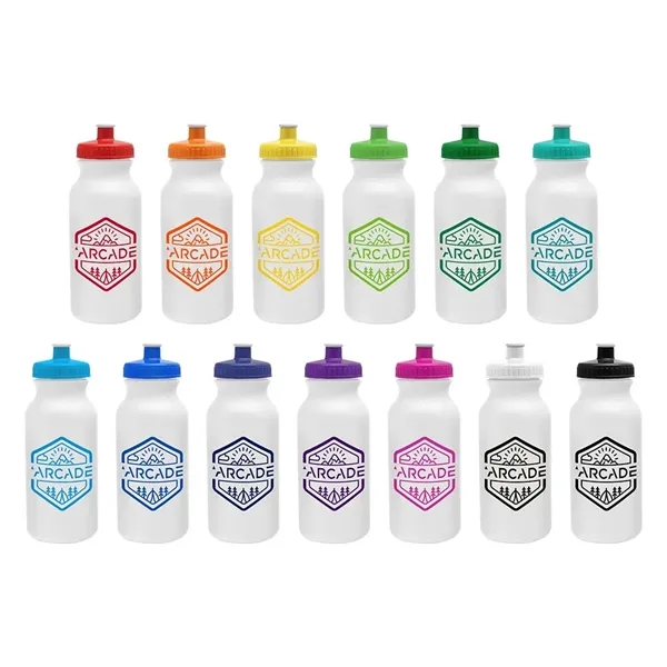 Circuit 20oz Bike Bottle - White w/Push-Pull Lid